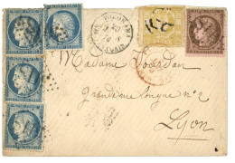 1876 CERES 25c (x4) + 10c Obl. GC 5118 + JAPON 2 Sen Jaune Obl. Sur Enveloppe Avec Texte Complet Daté "TOKIO" + Photo Po - 1849-1876: Période Classique