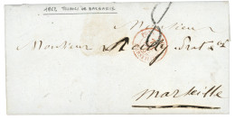 TRIPOLI - BARBARIE : 1862 POSS. ANGL. MARSEILLE + Taxe 8 Sur Lettre Avec Texte Daté TRIPOLI DE BARBARIE Pour MARSEILLE.  - 1849-1876: Klassik