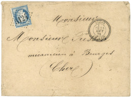 ALGERIE - BIZOT : 1873 25c (n°60) Obl. GC 5124 + T.24 BIZOT ALGERIE Sur Lettre Pour La FRANCE. TTB. - Other & Unclassified