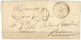 ALGERIE : 1875 BORDJ-MENAIEL ALGERIE + Taxe 40 D.T Sur Lettre Avec Texte Pour La FRANCE. RARE. TB. - Other & Unclassified