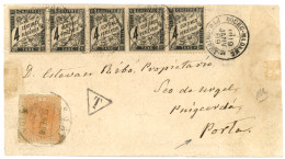 ANDORRE : 1889 BOURG MADAME PYR. ORIENT. + ESPAGNE 15c  Sur Lettre Pour SEO DE URGEL, PUIGCERDA, PORTA Taxée Avec TAXE D - Autres & Non Classés