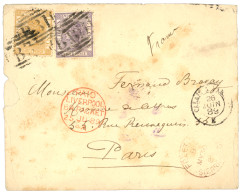 BENIN - PRECURSEUR Via SIERRA-LEONE: 1888 SIERRA-LEONE 1/2p + 3p Obl. B31 + FREETOWN SIERRA-LEONE + Verso Rare Cachet ET - Autres & Non Classés