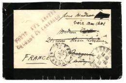 1914 POSTE AUX ARMEES/ COLONNE DU CAMEROUN + DAKAR SENEGAL Sur Lettre (pd) Pour La FRANCE. RARE. TB. - Autres & Non Classés