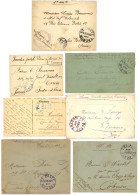 1915 Lot De 6 Lettres Militaires + 1 Carte Avec Cachet Rond TRESOR Et POSTE AUX ARMEES. TTB. - Sonstige & Ohne Zuordnung