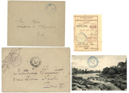 1915 Lot De 3 Lettres + RECEPISSE De MANDAT Obl. TRESOR Et POSTE AUX ARMEES CAMEROUN. TTB. - Other & Unclassified