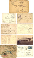 1915 Lot De 6 Lettres + 1 Devant Avec Cachets Militaires + 2 Cartes. TB. - Andere & Zonder Classificatie