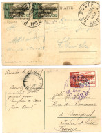 1916 Paire 5c(n°41) Obl. TRESOR Et POSTE AUX ARMEES Pour Le GABON + 1915 10c (n°42) TRESOR Et POSTE AUX ARMEES Pour La F - Altri & Non Classificati