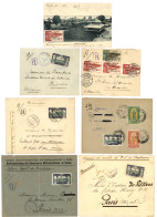 1915/16 Lot De 7 Lettres Avec Timbres De La 1ére émissions. RARE. TTB. - Andere & Zonder Classificatie