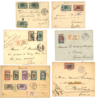 Début De L' Administration Française : 1916 Lot De 6 Lettres Affranchies (dont 5F). Pas Courant. TB. - Otros & Sin Clasificación