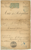 CONGO - MASSABE - Fraude Postale : 1897 5c Groupe NON DENTELE (entier Découpé)x2 Obl. MASSABE CONGO FRANCAIS Sur AVIS De - Otros & Sin Clasificación