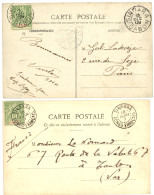 CONGO - SINDARA : 1905/06 2 Cartes Avec 5c Obl. SINDARA GABON Et SINDARA CONGO FRANCAIS. Superbe. - Other & Unclassified