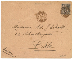 GABON - Précurseur TALAGOUGA : 1892 CG 25c Obl. LAMBARENE CONGO FRANCAIS Sur Enveloppe Pour La SUISSE. Verso, Cachet MIS - Other & Unclassified