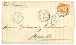 GUADELOUPE : 1877 CG 40c CERES Obl. PAQ. FR. POINTE A PITRE Sur Lettre Pour La FRANCE. TTB. - Sonstige & Ohne Zuordnung