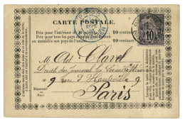 GUADELOUPE : 1885 CG 10c Alphée Dubois Obl. POINTE-A-PITRE CARTE PRECURSEUR Pour PARIS. TTB. - Sonstige & Ohne Zuordnung