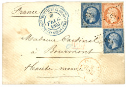 INDOCHINE - PRECURSEUR : 1863 FRANCE 20c (n°14)x2 Pd+ 40c (n°16) Déf. Obl. CCH + ETABLISSEMENTS FRANCAIS DE LA COCHINCHI - Sonstige & Ohne Zuordnung