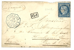 CCN2 - BIEN-HOA : 1872 CG 25c CERES (pd) Obl. CCN2 + CORR. D'ARM. BIEN-HOA Bleu  Sur Enveloppe Pour La FRANCE. Rare. TB. - Sonstige & Ohne Zuordnung