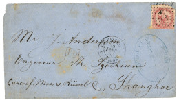 SAIGON To SHANGHAI : 1869 80c AIGLE (pd) Obl. CCH + COCHINCHINE SAIGON Sur Enveloppe Pour SHANGHAI (CHINE). Destination  - Autres & Non Classés