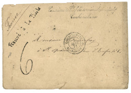 1871 Trés Rare Cachet De Fabrication Locale TROUVE A LA BOITE + Taxe 6 + Griffe COMMISSAIRE CHEF SERVICE ADMINISTRATIF C - Autres & Non Classés