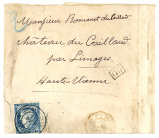1875 CG 25c CERES Pd Obl. SAIGON Sur BANDE D' IMPRIMEE Complète (Double Port) Pour La FRANCE Avec Cachet D' Arrivée. Rar - Autres & Non Classés