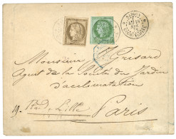 "Tarif à 35c" : 1878 CG CERES 5c + 30c Pd Obl. SAIGON Sur Enveloppe Pour PARIS. Pas Courant. TB. - Otros & Sin Clasificación