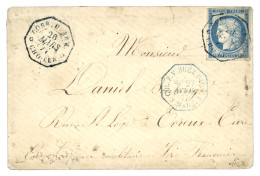 CHOLEN : 1877 CG 25c CERES TB Margé Obl. CORR. D'ARM. CHO-LEN Sur Enveloppe Avec Texte Pour La FRANCE. Signé BRUN. RARE. - Other & Unclassified