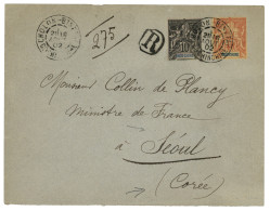 CHOLON Pour LA COREE : 1902 10c + 40c Obl. CHOLON-BINHTAY Sur Lettre RECOMMANDEE Pour Le Ministre De FRANCE à SEOUL (COR - Other & Unclassified