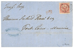 INDE - Cachet à Date Sur 80c AIGLE : 1867 80c AIGLE TTB Margé Obl. Cachet à Date INDE PONDICHERY (rare Sur Timbre) Sur L - Other & Unclassified