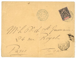 MAYOTTE : 1894 25c Obl. D'ZAOUDZI MAYOTTE Sur Enveloppe Pour La FRANCE. TTB. - Other & Unclassified