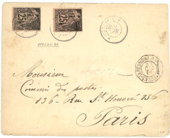 NOSSI-BE - PRECURSEUR : 1891 CG 25c (n°54)x2 Obl. NOSSI-BE Sur Lettre Pour PARIS. Signé ROBINEAU. TB. - Other & Unclassified