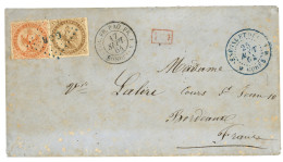 SENEGAL : 1864 AIGLE 10c + 40c Obl. GOR + SENEGAL ET DEP. GOREE Sur Lettre (pd) Pour La FRANCE. TB. - Autres & Non Classés