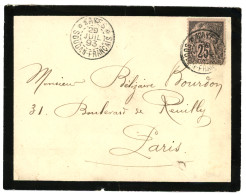 SOUDAN - PRECURSEUR : 1893 COLONIES GENERALES 25c Obl. KAYES SOUDAN FRANCAIS S/ Lettre Pr PARIS. TTB. - Otros & Sin Clasificación