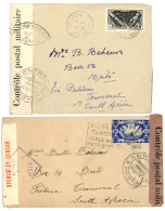 TAHITI : 1940 Lot 2 Lettres Avec CENSURES De RAIATEA Ou UTUROA Pour TRANSVAAL (AFRIQUE DU SUD). TB. - Other & Unclassified