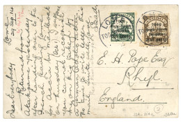 TOGO : 1914 N°31Aa Type II Variété "Y Maigre" + N° 33A Sur Carte Pour L' ANGLETERRE. Signé SCHELLER. TTB. - Other & Unclassified