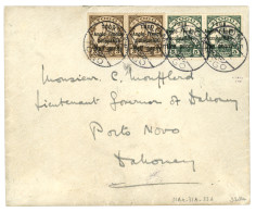 TOGO : 1914 N°31A + N°31Aa Variété "Y Maigre"+ N°33A (x2) Obl. LOME TOGO Sur Lettre Pour PORTO-NOVO . Signé SCHELLER. Su - Sonstige & Ohne Zuordnung