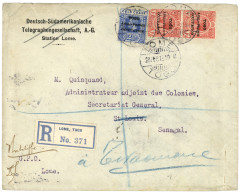 ANGLO FRENCH OCC. : 1918  1d (x2) Pd+ 2 1/2d Obl. LOME Sur Lettre RECOM. Pour LE SENEGAL. TB. - Autres & Non Classés