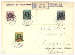 ANGLO FRENCH OCC. : 1918 6d+ 1 Sh + 2Sh/6d + 5 Sh Obl. LOME Sur Lettre RECOM. Pour La FRANCE. TTB. - Otros & Sin Clasificación