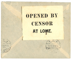 ANGLO FRENCH OCC. : 1916 2 1/2d Obl. LOME + PASSED BY CENSOR At LOME (TOGO) Sur Enveloppe Pour LA HOLLANDE. Verso, Rare  - Autres & Non Classés