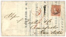 ANTIGUA Via ST THOMAS To NOVA SCOTIA : 1868 1d Canc. A02 + ANTIGUA On Complete PRINTED MATTER To NOVA SCOTIA. Verso, ST  - Other & Unclassified