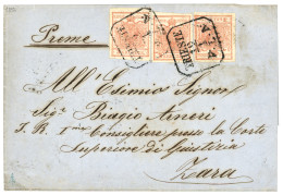 AUSTRIA 3 Kr (x3) Canc. TRIESTE/ V.L.A On Entire To ZARA. Vvf. - Sonstige & Ohne Zuordnung