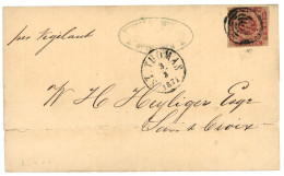 DANISH WEST INDIES : 1871 3c Carmine Rose (3 Large Margins Touched At Top) + ST THOMAS Cds + "Per VIGILANT" On Cover (fa - Denmark (West Indies)