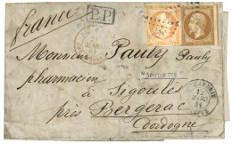 EGYPT - DAMIETTE Via French P.O ALEXANDRIE : 1861 10c + 40c Canc. PC 3704 + ALEXANDRIE EGYPTE On Entire Letter With Full - Otros & Sin Clasificación