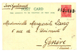 FALKLAND : 1906 GREAT BRITAIN 1d Canc. PAQUETE On Card Datelined "FALKLAND ISLANDS, PORT STANLEY 15.09.06" To SWITZERLAN - Falklandeilanden