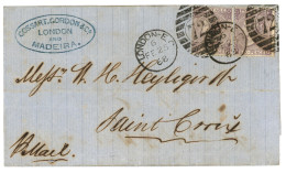 GREAT BRITAIN : 1868 6d Violet (x2) On Cover From LONDON To STE CROIX (DANISH WEST INDIES). Vvf. - Other & Unclassified