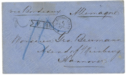 HANNOVER : 1867 French Consular Cds BUENOS-AYRES + F./48 Exchange Marking On Envelope With Full Text To ASENDORF (HANNOV - Other & Unclassified