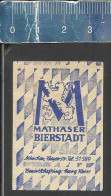 MATHÄSER BIERSTADT MÜNCHEN -   ALTES DEUTSCHES STREICHHOLZ ETIKETT - OLD MATCHBOX LABEL GERMANY - Boites D'allumettes - Etiquettes