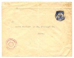 GERM. EAST AFRICA - WAR Time :  1915 15h Canc. PANGANI + ZENSUR PASSIERT DEUTSCH OSTAFRIKA On Envelope (crease) To BEIRA - África Oriental Alemana