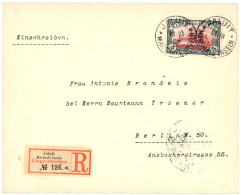 MARSHALL ISLANDS : 1905 5 MARK Obl. JALUIT On REGISTERED Envelope To BERLIN. Superb. - Islas Maríanas