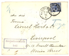 TOGO : VORLAUFER : 1896 20pf Canc. KLEIN-POPO + Boxed REICHSDIENSTSACHE/ FREIL On Cover To ENGLAND. Vvf. - Togo