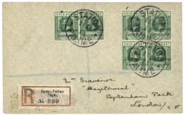 1915 ANGLO-FRENCH OCCUPATION 1/2d (x6) Canc. STATION PALIME On REGISTERED Envelope To LONDON. Vvf. - Togo