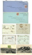 GREECE : 1841/1900 Lot 6 DISINFECTED Covers From GREECE + 2 Cards From SCIO & OFFICE SANTE METELIN. Vf. - Other & Unclassified